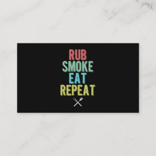 Carte De Visite Barbecue BBBQ Grill Master Grilling Viande Fumeur