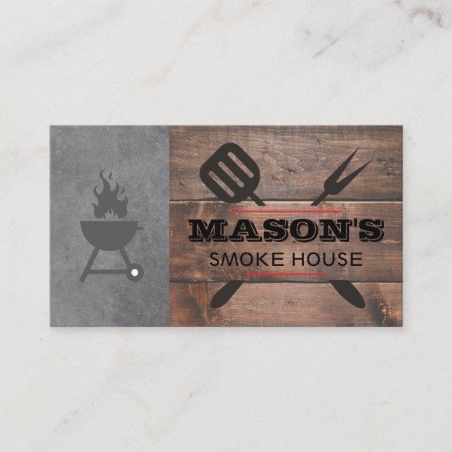 Carte De Visite Barbecue | Grill Master | Chef exécutif (Devant)