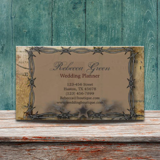 Carte De Visite barbelé rural western country farm