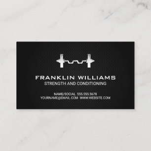 Carte De Visite Barbell   Formateur personnel