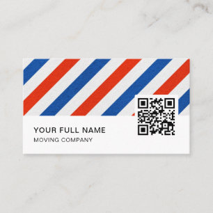 Carte De Visite Barber Code QR Logo Médias sociaux