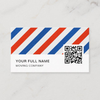Carte De Visite Barber Code QR Logo Médias sociaux