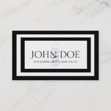 Barber Poil Hair Stlist Black Borders Gold Paper