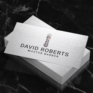 Carte De Visite Barber Pole Hair Stylo Coiffeur Barbershop