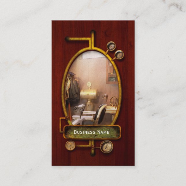 Carte De Visite Barber - Salon de coiffure au sous-sol (Devant)