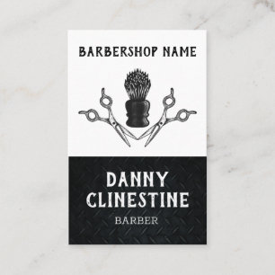 Carte De Visite Barber Scissors, barbier moderne et branché