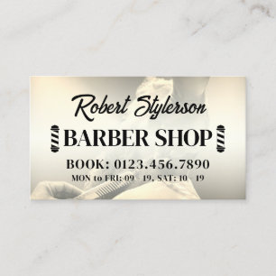Carte De Visite Barber shop classique