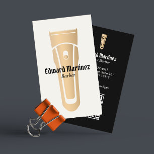 Carte De Visite Barber Shop Gold Hair Clipper Barbershop