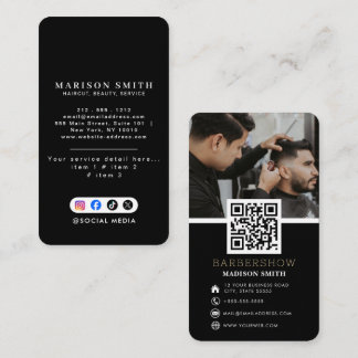 Carte De Visite Barber Shop Hair Stylist Professional Barbershop