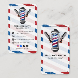 Carte De Visite Barber Shop Hair Stylist Professional Barbershop