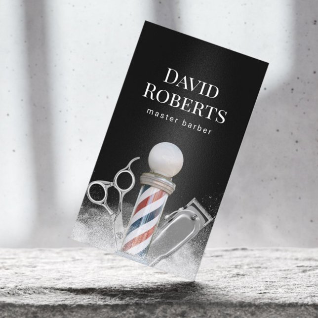 Carte De Visite Barber Shop Master Barber Professional Barbershop (Créateur téléchargé)