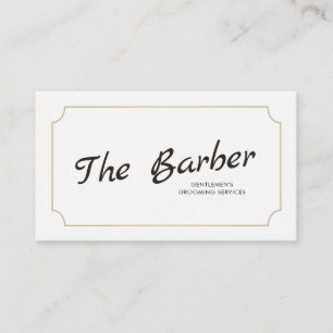 Carte De Visite Barber ShopVintage Script manuscrit