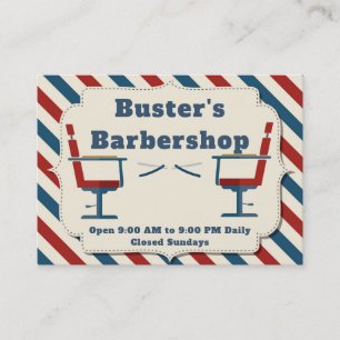 Carte De Visite Barbershop Barber chaises avec Boarder Personnalis