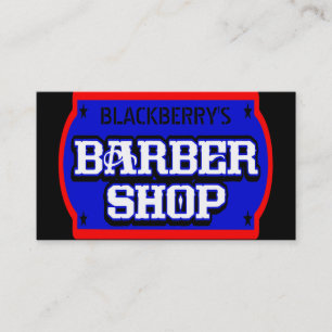 Carte De Visite Barbershop bleu