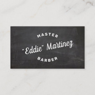 Carte De Visite Barbershop Emblem Style Rustique Vintage Noir