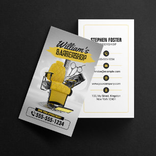 Carte De Visite Barbershop moderne Stylet de cheveux Coiffeur Hair