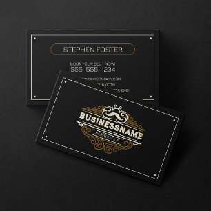 Carte De Visite Barbershop vintage Hair Cut Srasage Hair Stylliste