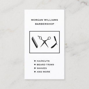 Carte De Visite Barbier Barbier Vertical Hair Shave Social Media