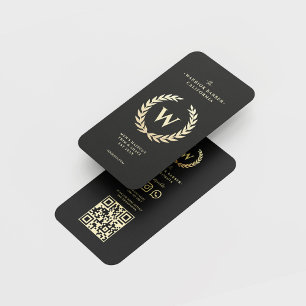 Carte De Visite Barbier moderne Monogram Hommes coupe-cheveux rasa