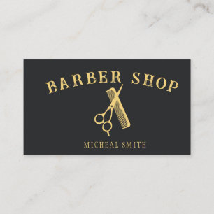 Carte De Visite Barbier professionnel simple