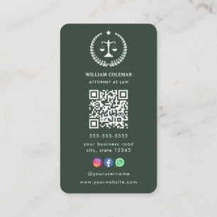 Carte De Visite Barème de justice des avocats professionnels Code 