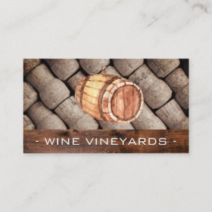 Carte De Visite Baril de vin et Corks