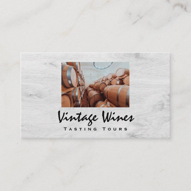 Carte De Visite Barils à vin | Grain de bois (Devant)