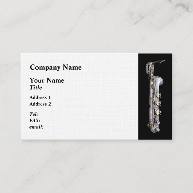 Carte De Visite Baritone saxophone (Devant)