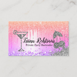 Carte De Visite Barman de fête privée Bar Traiteur Boissons
