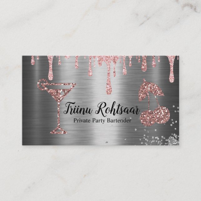 Carte De Visite Barman pour soirée privée (Devant)
