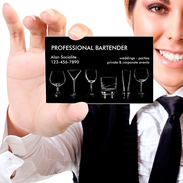 Carte De Visite Barman professionnel (Créateur téléchargé)