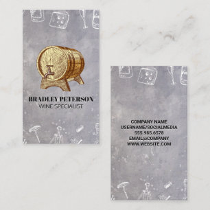 Carte De Visite Barre à vin   Sommelier