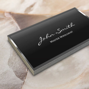 Carte De Visite Barre de barman pour mélangeur de bordure métalliq