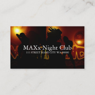 Carte De Visite Barre de danse de nuit cool Club de nuit Entrepris