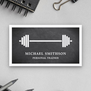 Carte De Visite Barre de musculation Salle de sport Tableau noir E