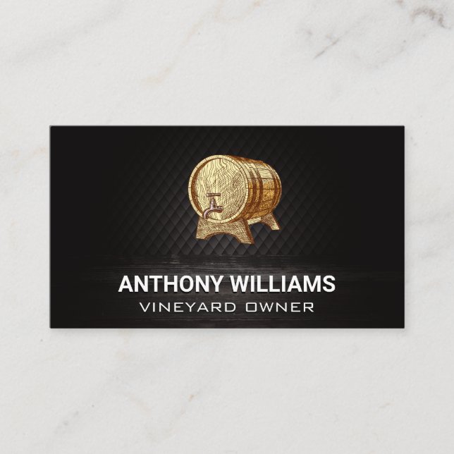 Carte De Visite Barre en bois de vin (Devant)