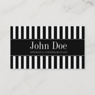 Carte De Visite Barres complètes du procureur B/W
