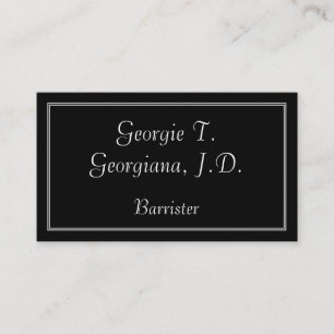Carte de visite Barrister élégant et simple