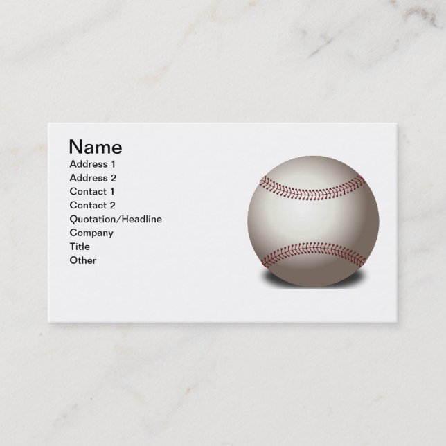 Carte De Visite Base-ball (Devant)
