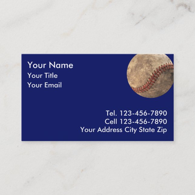 Carte de visite baseball (Devant)