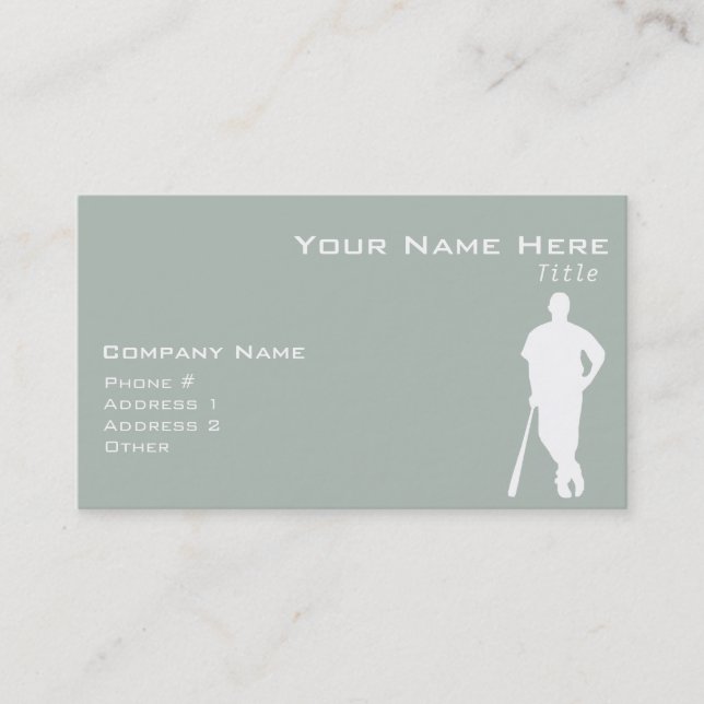 Carte De Visite Baseball Ash Grey (Devant)