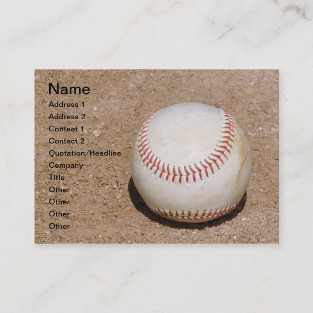 Carte De Visite baseball dans la terre (Devant)