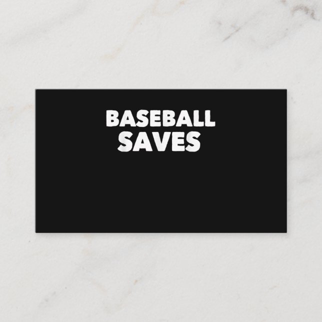 Carte De Visite Baseball Saves Cool Softball USA Sports Player (Devant)