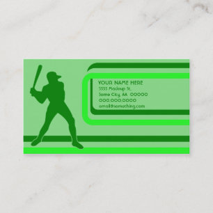 Carte De Visite baseball : style rétro :