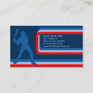 Carte De Visite baseball : style rétro :