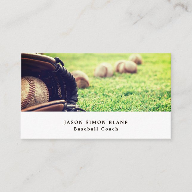 Carte De Visite Baseball sur le terrain, Joueur de Baseball, Entra (Devant)