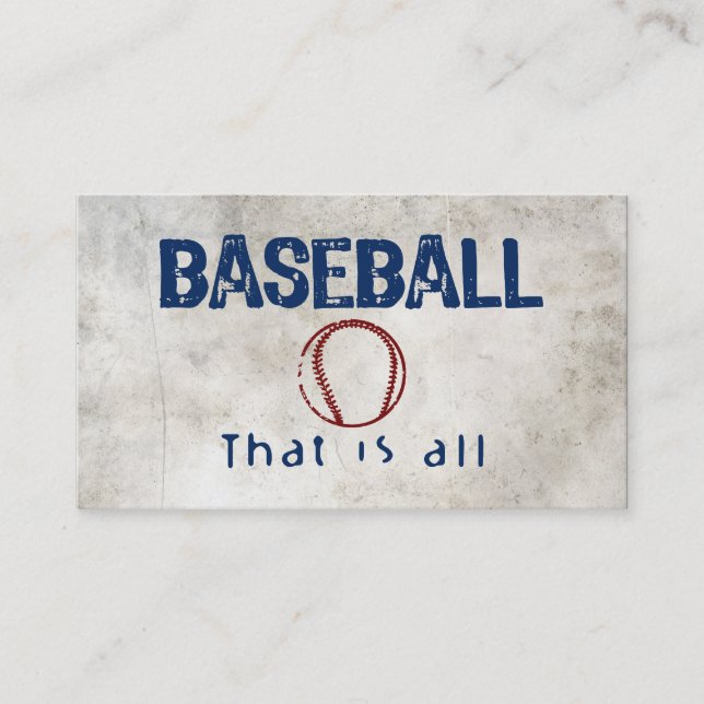 Carte De Visite Baseball, That Is All (Devant)