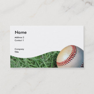 Carte De Visite baseballbizcard, adresse 2, contact 1, société,…