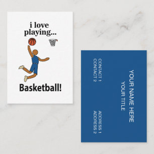 Carte De Visite Basket-ball J'Aime Jouer Basket-ball