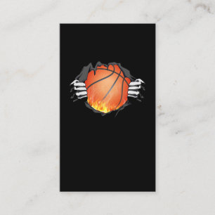 Carte De Visite Basket-ball Power Flames Flames Sports Lover